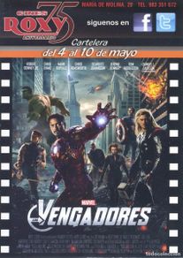 Cine: FOLLETO DE MANO CINES ROXY. LOS VENGADORES MARVEL Y LOS MONÓLOGOS DE ENCINAS E IGNATIUS (INTERIOR)